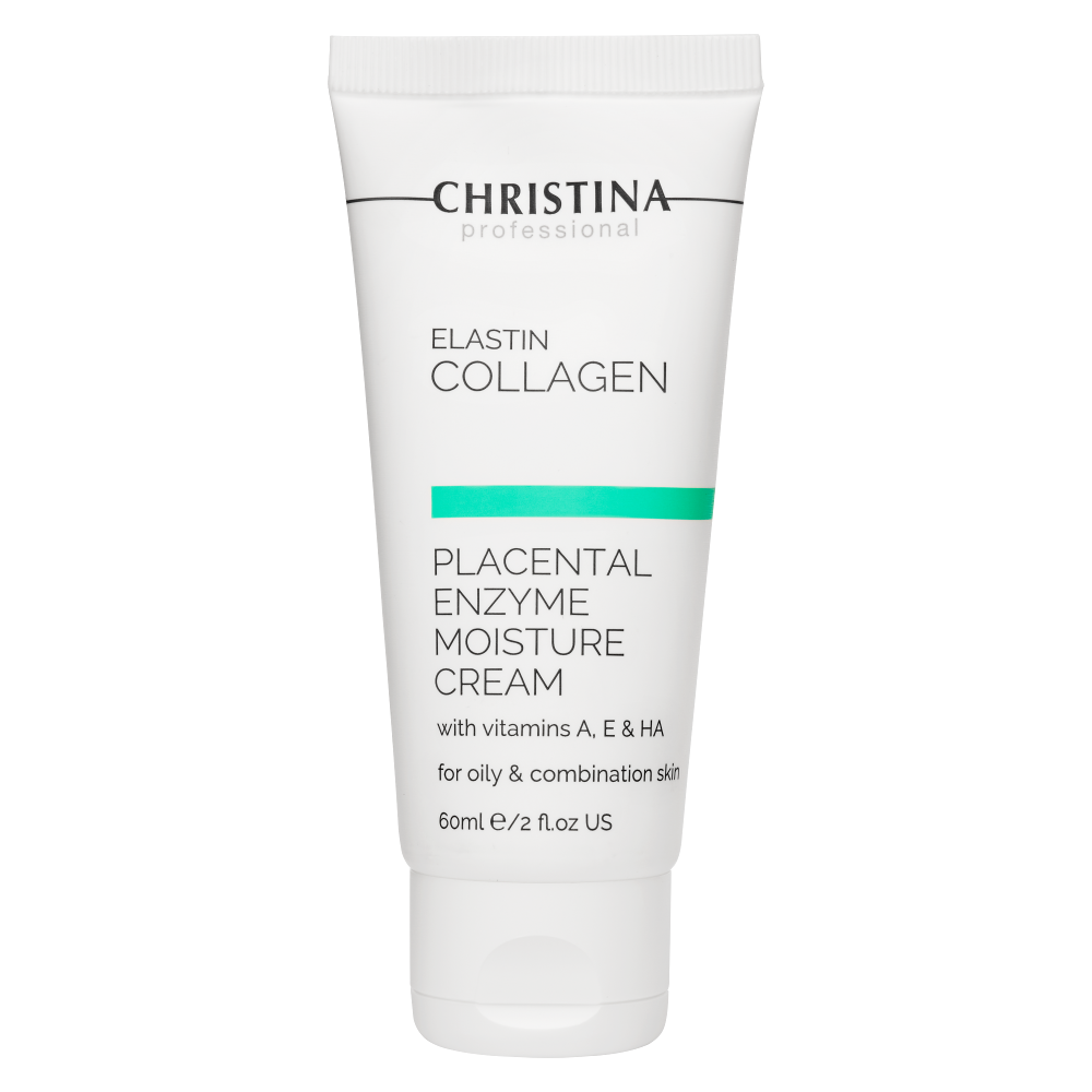 Elastin Collagen Placental Moisture Cream with Vitamins A, E and HA for oily skin - Увлажняющий крем c витаминами А, Е и гиалуроновой кислотой для жирной и комбинированной кожи «Эластин, коллаген, плацентарный фермент»