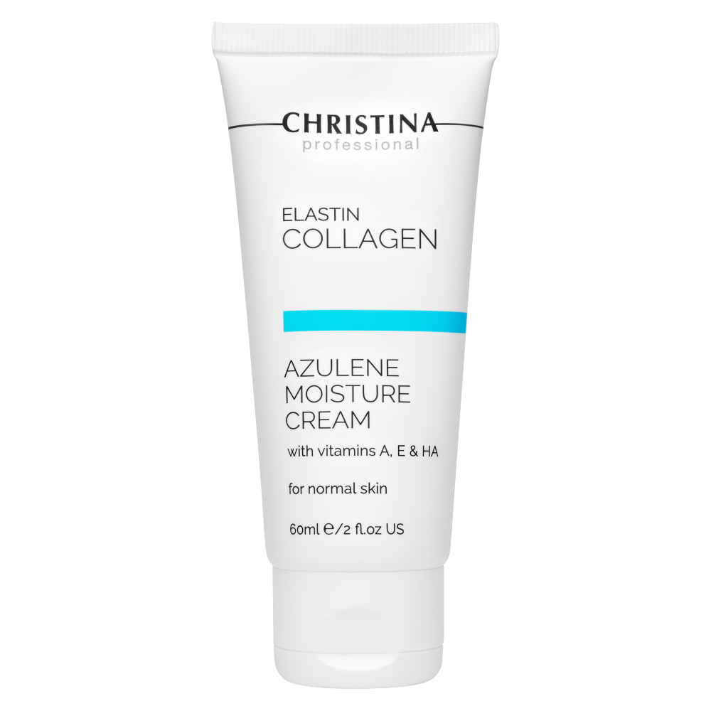 Elastin Collagen Azulene Moisture Cream with Vitamins A, E and HA for normal skin - Увлажняющий крем c витаминами А, Е и гиалуроновой кислотой для нормальной кожи «Эластин, коллаген, азулен»
