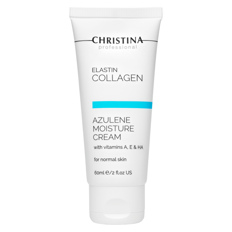 Elastin Collagen Azulene Moisture Cream with Vitamins A, E and HA for normal skin - Увлажняющий крем c витаминами А, Е и гиалуроновой кислотой для нормальной кожи «Эластин, коллаген, азулен»